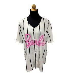 Barbie Mattel Baseball Jersey Womens Bloke Y2K Movie Cartoon Preppy Medium